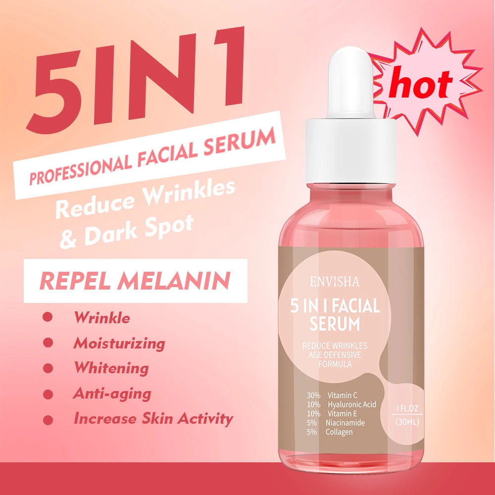 Face Serum Skin Care Collagen Hyaluronic Acid Anti-Aging Wrinkle Whitening Moisturizing Exfoliating Shrink Pores Niacinamide