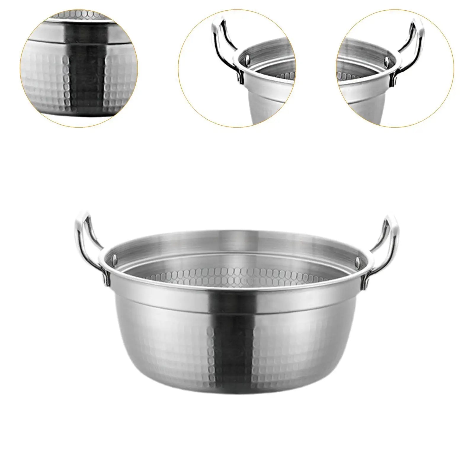 Korean Ramen Cooking Pot Ramyun Pot Kitchen Utensils Sturdy Noodles Cooking Pot Kimchi Soup Pot for Hiking Picnic Eggs Curry