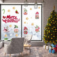 Christmas Window Stickers Santa Claus Snowman Snowflake Glass Sticker Shopping Mall Glass Window Decor Decal Mirror Stickers