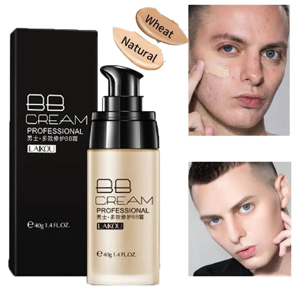 BB Cream for Men Full Coverage Facial Concealer Long Lasting Makeup Foundation Waterproof Men BB Liquid Foundation Cosmetics