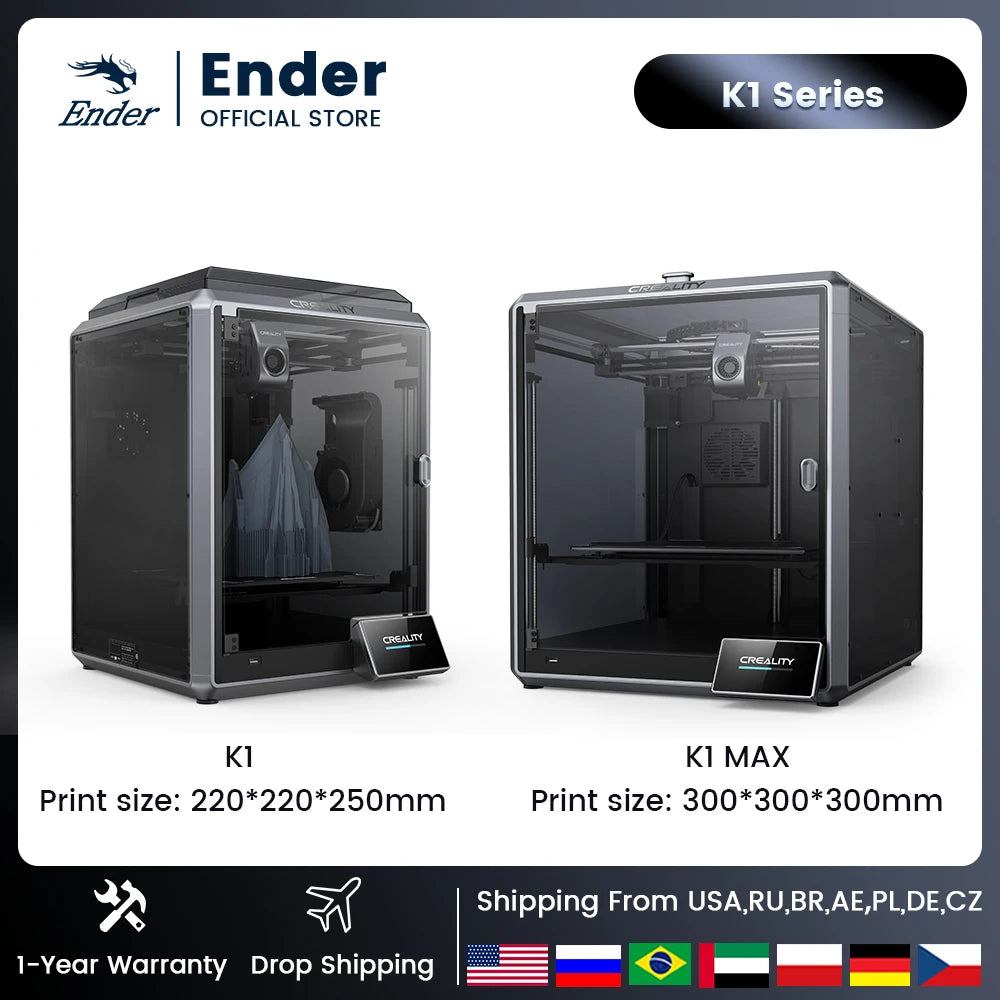 Creality k1C Speedy 3D Printer Updated Max. 32MM³/S Flow Hotend Printing Speed 600MM /S Dual-gear Direct Drive Extruder