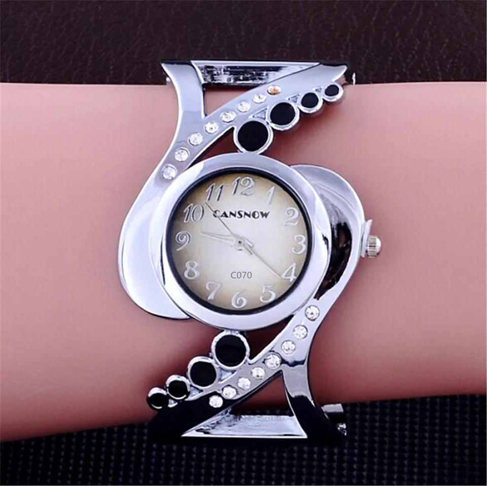 Women Bangle Wristwatch Crystal Luxury Ladies Quartz Watch Female Rhinestone Fashion Female Clock Eleagnt Women's Saati Relojes