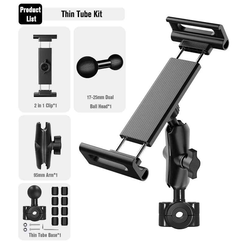 Motorcycle Bike Tablet Holder Universal 4.5-13.5 inch Indoor Gym Treadmill Handlebar Tablet Holder Stand Support for iPad iPhone