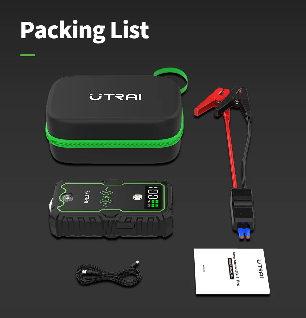 UTRAI Power Bank  2500A Jump Starter Portable Charger Car Booster 12V Auto Starting Device Emergency Car Battery Starter