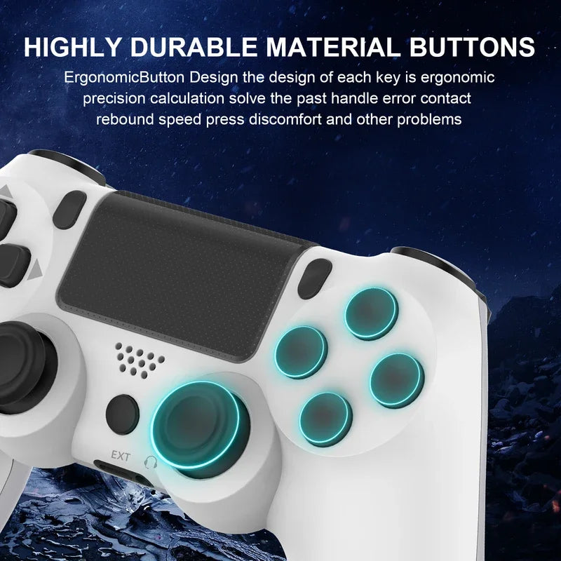 Wireless Game Controller Bluetooth No-Delay Gamepad For PS4 PS3 Console Six-Axis Dual Vibration PC Gaming Joystick With Touchpad