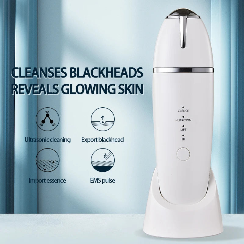 Ultrasonic Skin Scrubber Blackhead Exfoliation Dead Skin Cleansing Spatula Deep Cleansing Scraper Facial Lifting Firming Skincar