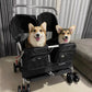 Two-seater pet cart,two-bedroom bed cart,ultra-light foldingdetachable and washable cat and dogwidened nursingout-going pet cart