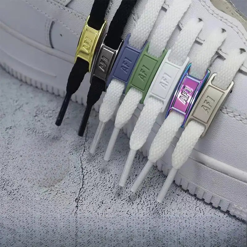 4Pcs AF1 Shoelaces Black White Flat laces and Shoe Decoration Suit Sneaker Shoelace Air Force one Shoes Accessories