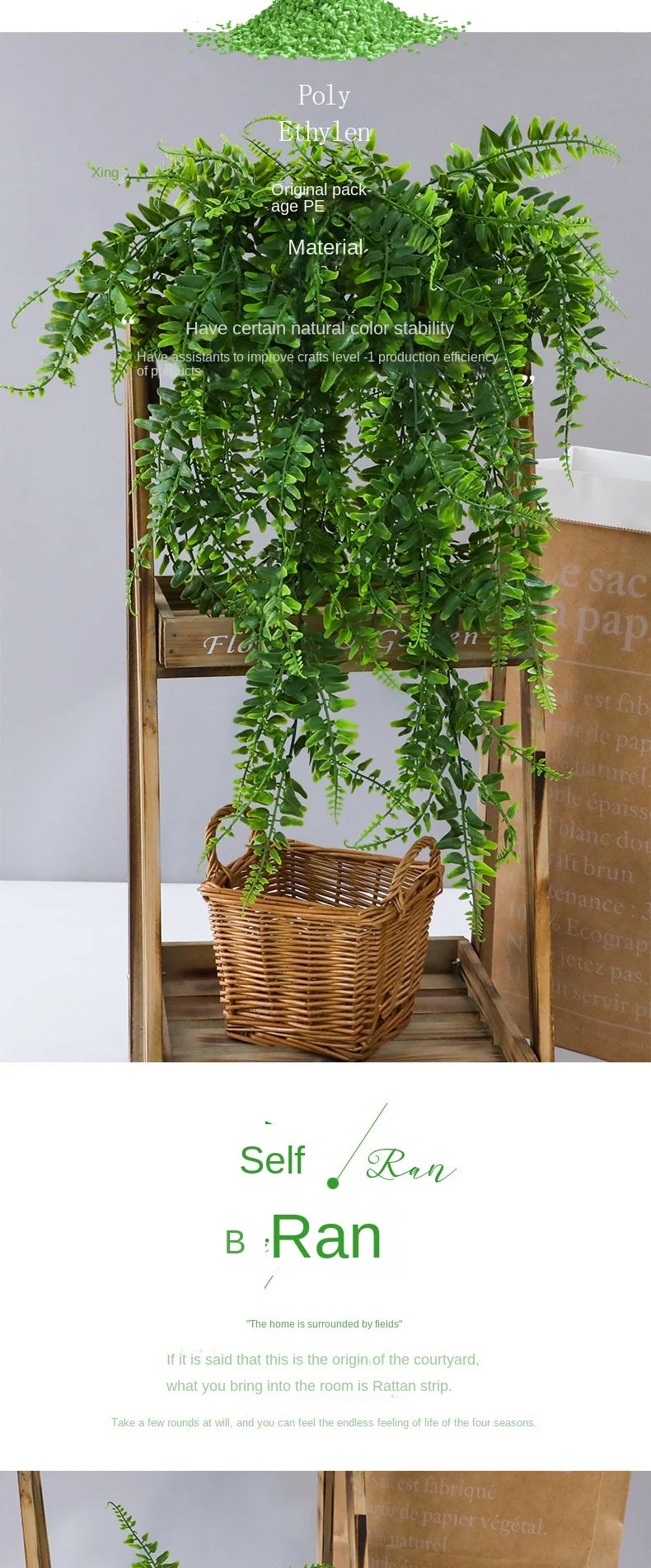 90cm Artificial Plant Vine Home Decoration Hanging Plastic Leaf Grass Garland Outdoor Wedding Party Decorations Fake Rattan Ivy