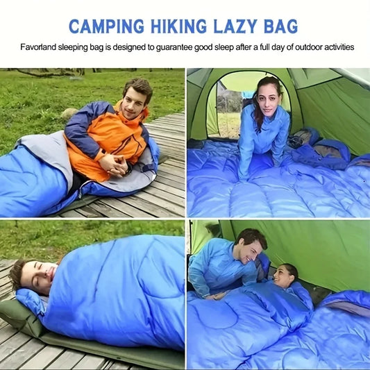 Camping Sleeping Bag Lightweight 4 Season Warm Envelope Backpacking Outdoor Cotton Winter Sleeping Bag