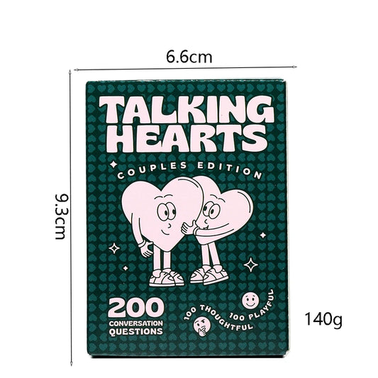 Talking Hearts Conversation Cards Couple Card Game for Date Nights Travel Adventures | Great Valentine's Gift for Couples