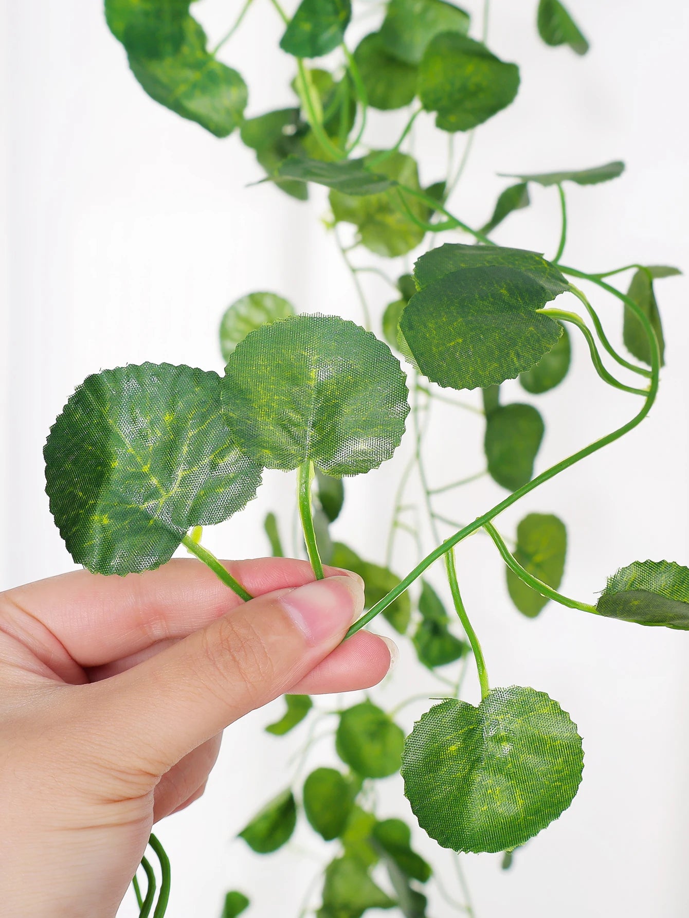 人造植物绿色常春藤叶藤蔓灯串悬挂假植物装饰家居婚礼派对花园装饰电池供电