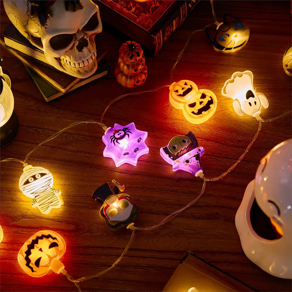 Halloween Monster String Light Holiday Decor Light Bedroom Restaurant Decoration Pendant Light USB Standing Light Outdoor Light