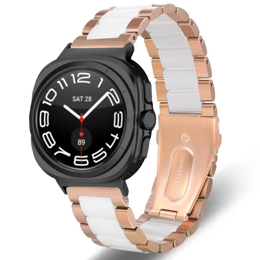 Ceramic Strap for Samsung Galaxy Watch Ultra 47mm Metal Stainless steel Wristband for Samsung Galaxy Watch 7 Ultra 47mm Bracelet