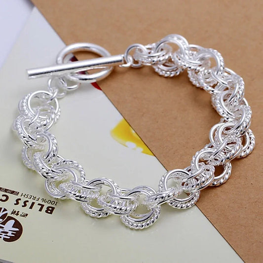 High Quality 925 Sterling Silver Jewelry Pretty Nice Fashion Popular Hot-Sale Bracelets Free Shipping Factory Price