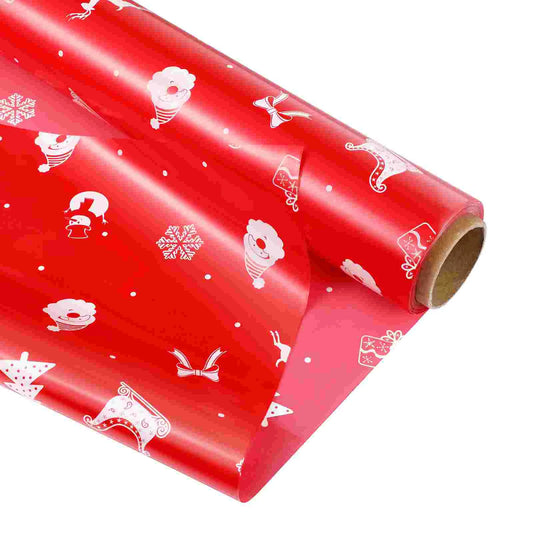 Red Gift Basket Baskets Cellophane Wrapper Packaging Roll Christmas Wrapping Paper