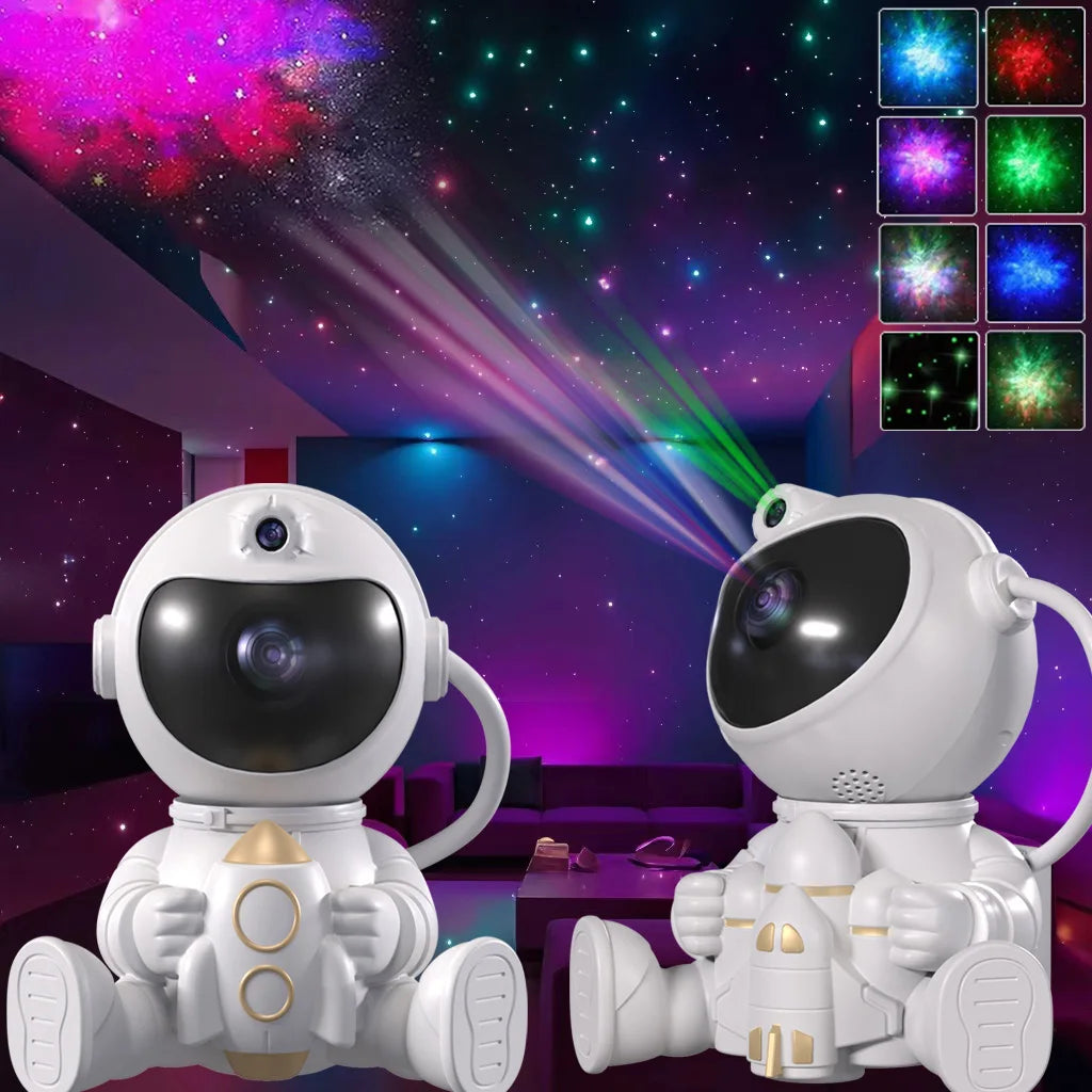 New LED Star Galaxies Projector Night Light Starry Sky Astronaut Porjectors Lamp For Decoration Bedroom Room Decor Children Gift