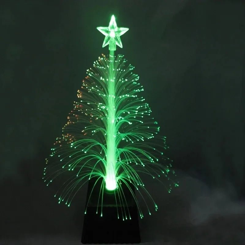 New LED Christmas Fiber Tree Christmas Day Home Decoration Props Colorful Colorful Fiber Christmas Tree Is Extremely Shiny