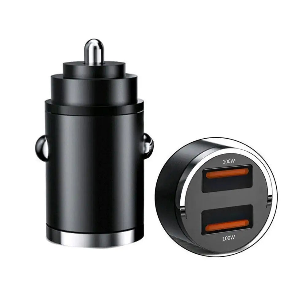 200W USB Car Charger Lighter Fast Charging For IPhone QC3.0 Mini PD USB Type C Car Phone Charger For Xiaomi