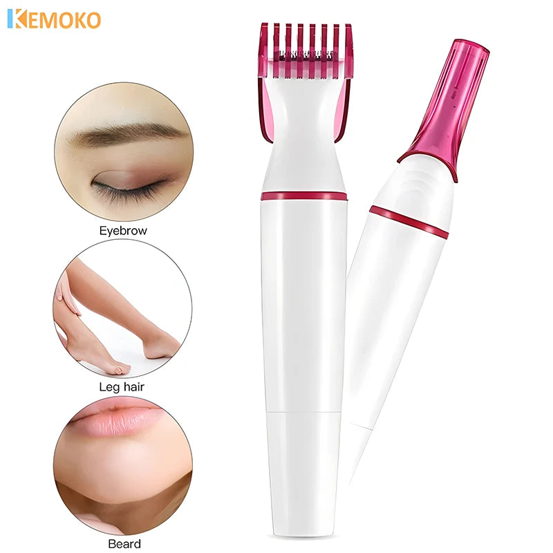 Multifunction Women Hair Removal Electric Shaving Female Shaving Machine Mini Shaver Trimmer Razor for Eyebrow Underarm 5 in 1