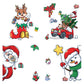 New Christmas Window Stickers Bathroom Shadow Clings Xmas 2023 New Year's Eve Merry Christmas For Kid Birthday Party Decorations