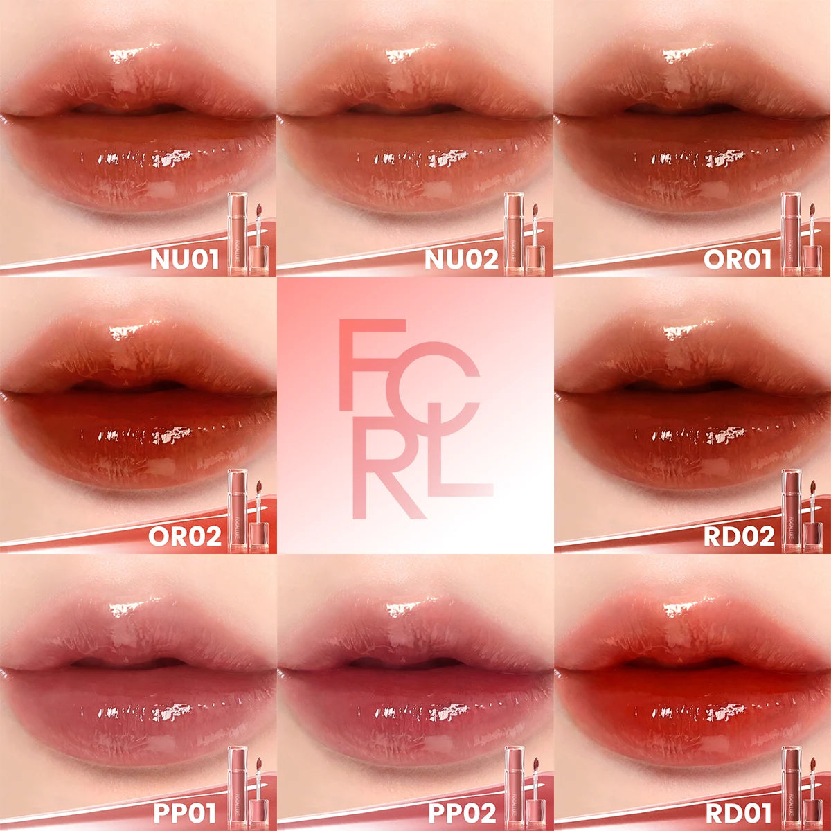 FOCALLURE Jelly Mirror Liquid Lipstick Non-stick Cup Moisturizing Lip Gloss Long Lasting Sexy Water Glossy Lip Tint Makeup