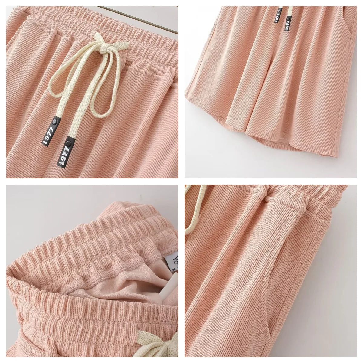 Summer New Wide Leg Shorts Women Plus Size Elastic High Waist Drawstring Loose Thin Casual A-line Hot Pants