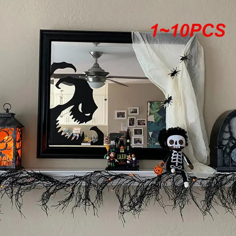 1~10PCS Halloween Giant Ghost Shadow Window Sticker Witch Death Bat Skeleton Helloween Party Decor Electrostatic Sticker Window