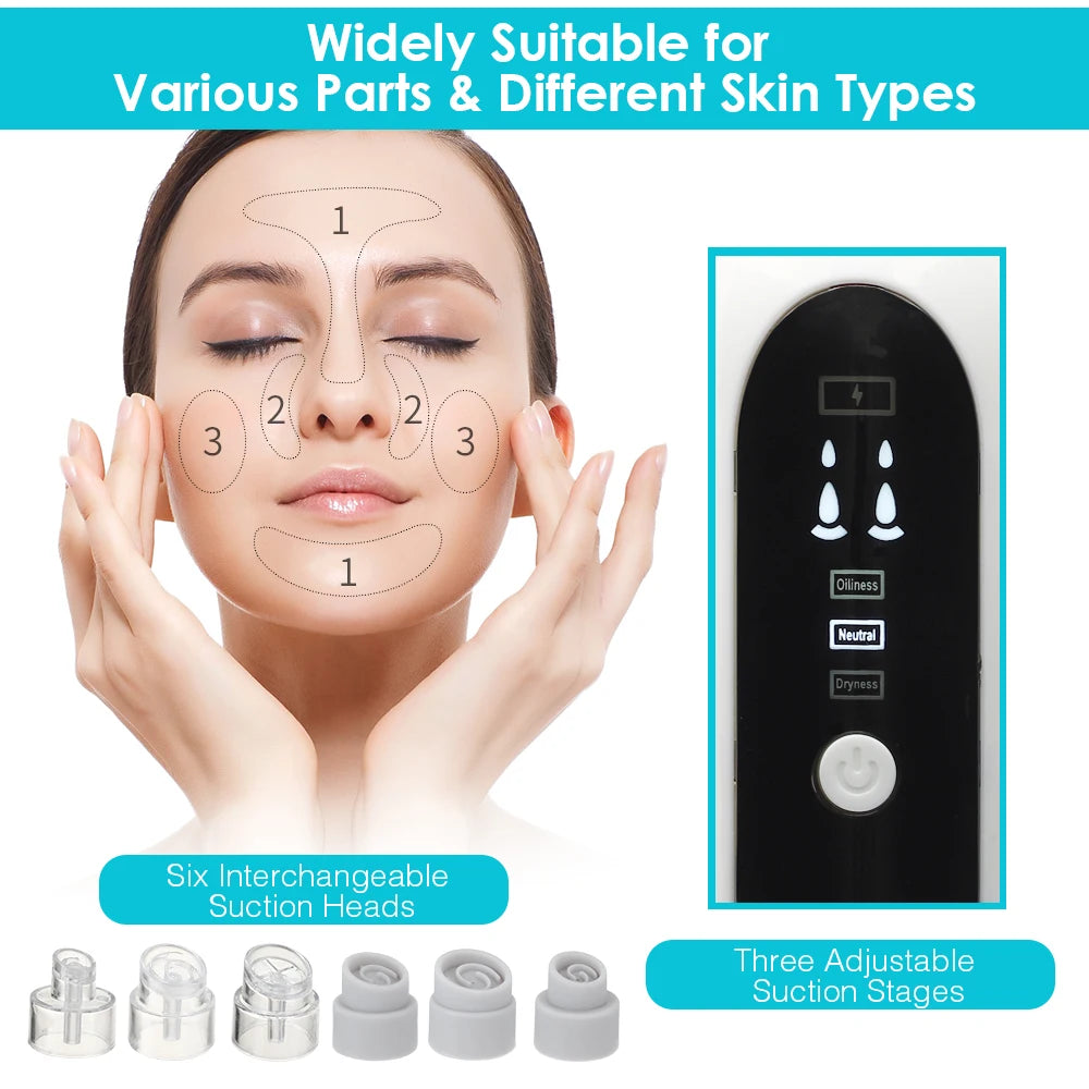 Face Care Bubble Blackhead Remover Vacuum Face Deep Pore Nose Cleaner Suction Black Dots Beauty Products Facial Cleaning Tool