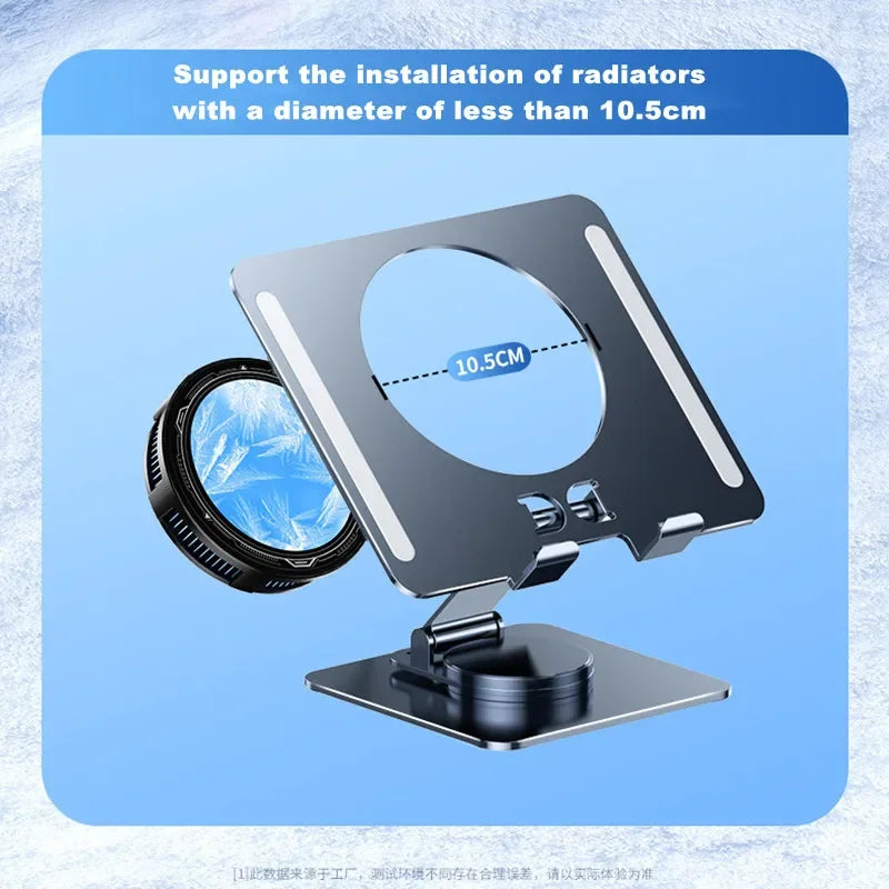 Z36 Aluminum Alloy Flat Folding rotation Bracket for IOS IPad Android Tablet Universal Stand w/ Magnetic Semiconductor Radiator