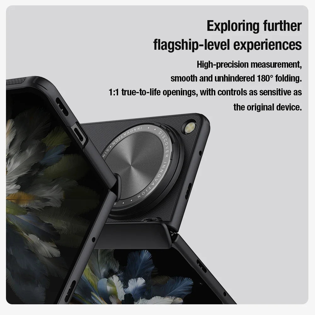 Nillkin for OnePlus Open/OPPO Find N3 Case Super Frosted Shield Prop With Camera Stand PC Hard Lens Cover for Oneplus Open Case