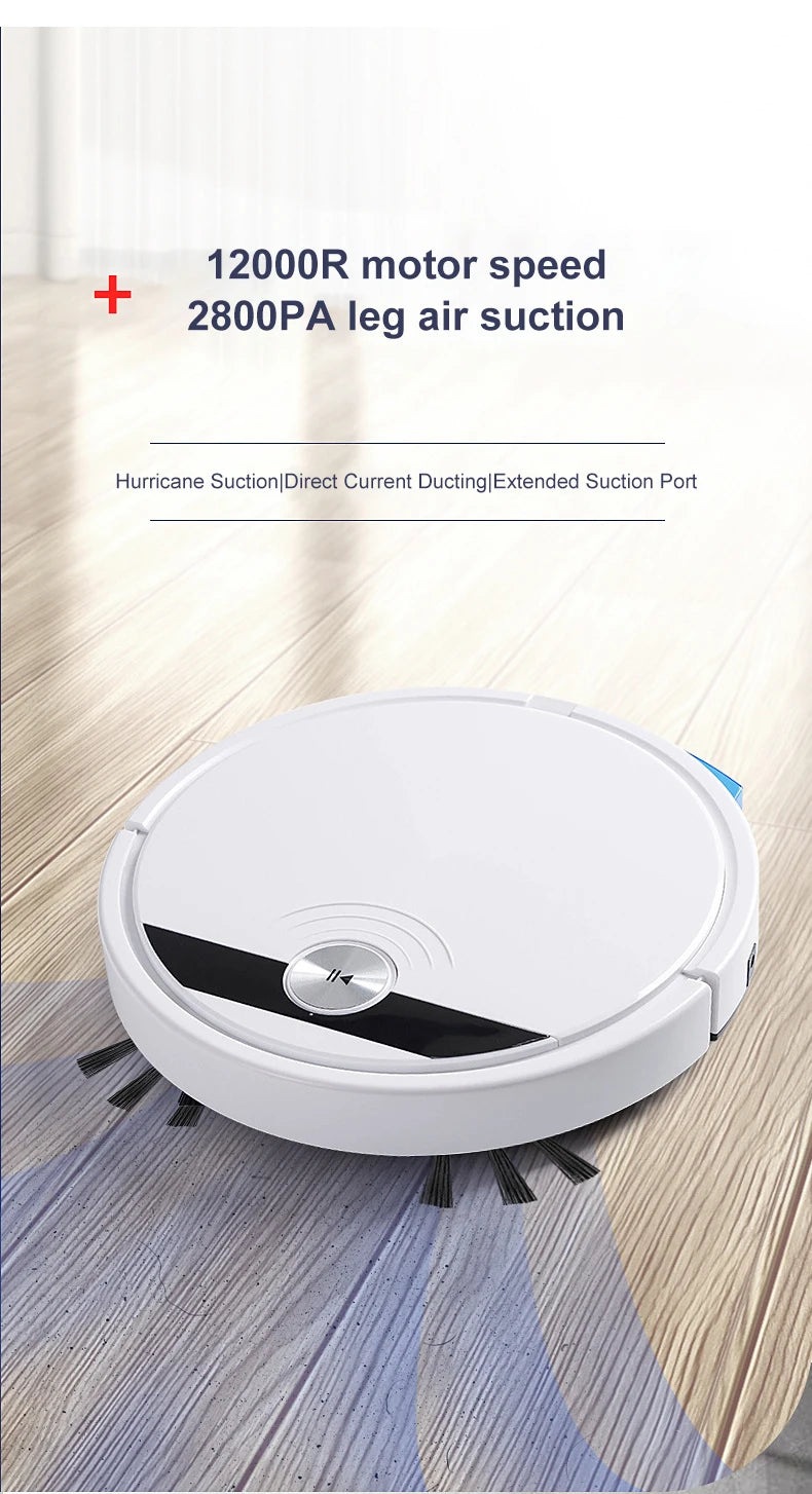 2024 NEW 2800PA 3-in-1 RS800 With Remote Control&APP Super Quiet Smart Robot Vacuum Cleaner Wet&dry Mopping Floor Home Appliance