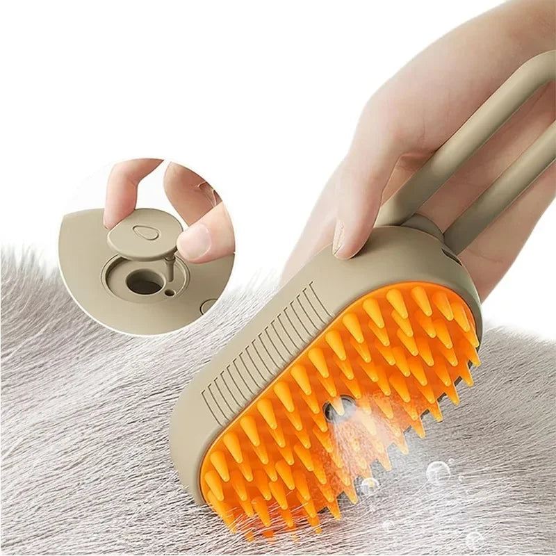 Rechargeable Steam Cat Grooming Brush Steamy To Remove Loose Hair 3 in1 Electric Self Cleaning Spray Dog Brush Massage Pet Combs