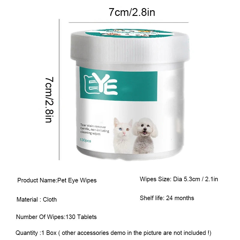 Pet Eye Wipes Cats And Dogs Tearmark Wet Wipes Cats And Dogs Universal No Irritation Cleaning Products 130 Canned Wipes