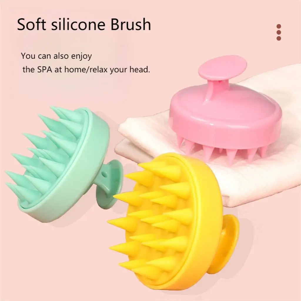 Silicone Shampoo Brush Clean The Scalp Thoroughly Scalp Massage Easy Foam Head Massage Brush Shampoo Brush Bath Comb Care Tool