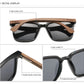 Oi Wood Men Women Square Sunglasses Wooden Eyeglasses polarized Blue Lenses Mens Glasses Luxury Eyewear