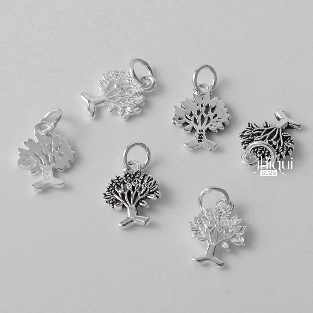 1PC  925 Sterling Silver Arbor Vitae Life Tree Charm Pendant for DIY Necklace Bracelet Making S925 Fine Jewelry