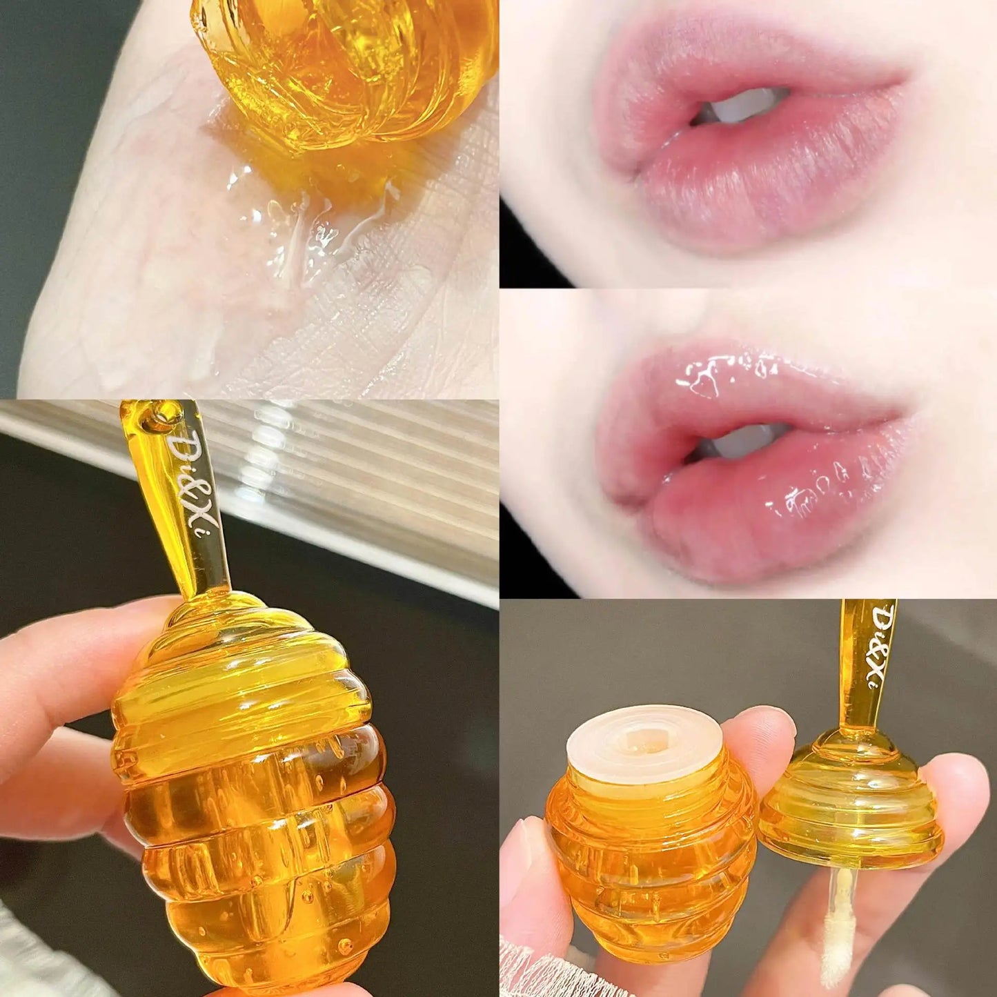 Honey Pot Lip Oil Fresh Fruit Lip Balm Long Lasting Moisturizing Clear Lip Oil Liquid Lipstick Lip Gloss Makeup Cosmetics