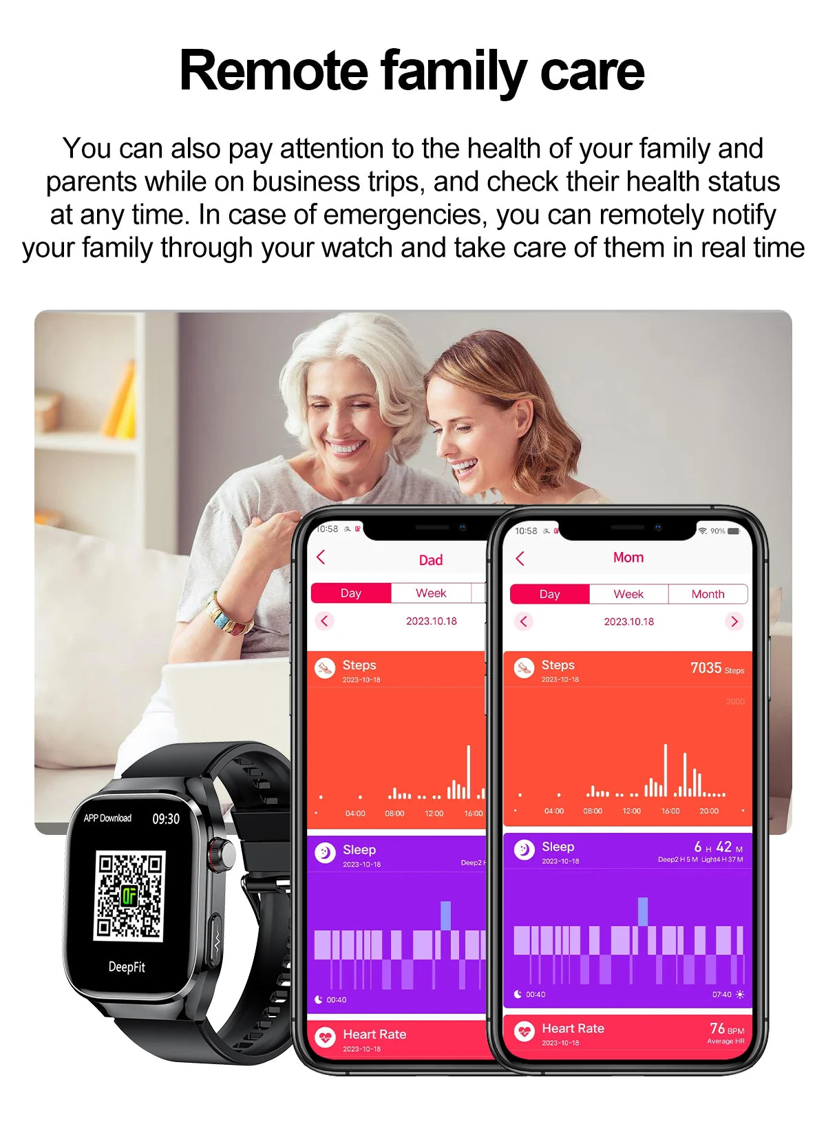 Advanced Smartwatch – Multi functional Health & Fitness Tracker with AMBLED Touchscreen, Wireless Charging, ECG, Blood Oxygen & More