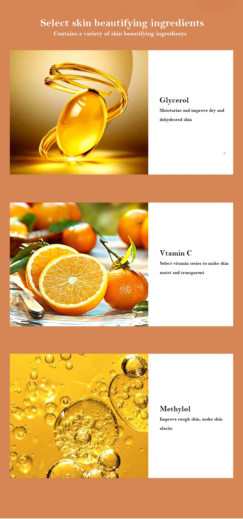 BIOAQUA Vitamin C Face Serum for skincare Moisturizing Skin Repair Smooth Facial Serum Essence Facial Skin Care Products