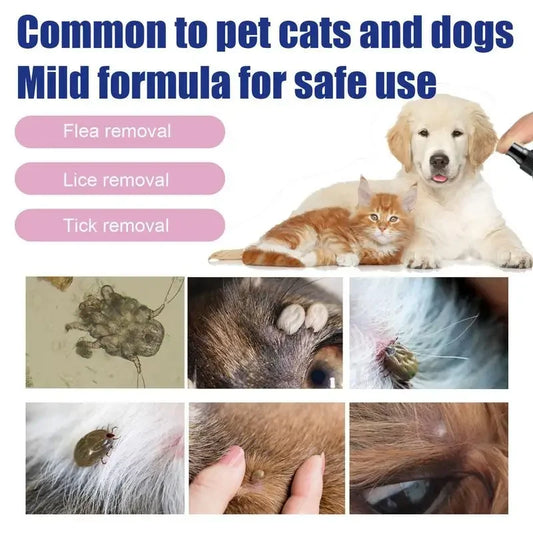 100ml Pet Dog Cat Anti Flea Drops Insectcide Flea Lice Insect Safe for Home and Cats Dogs Prevent Ticks