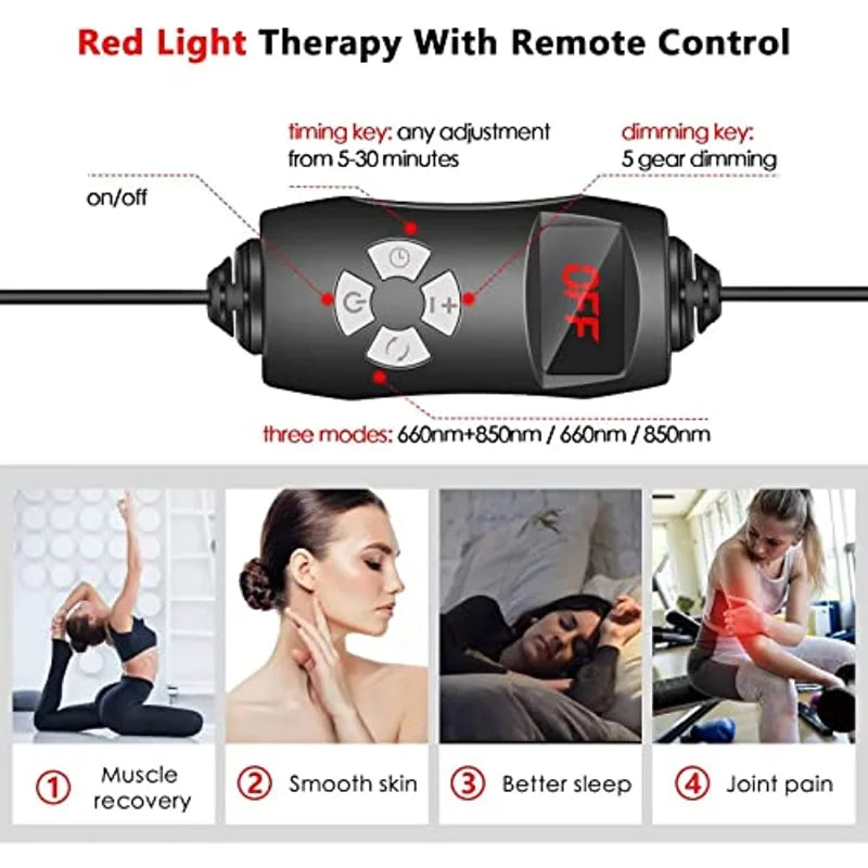 LED Red Light Healthcare Lamp For Full Body Face Near Infrared Light sauna for Joint Muscle Relieve Beauty Health Gadget