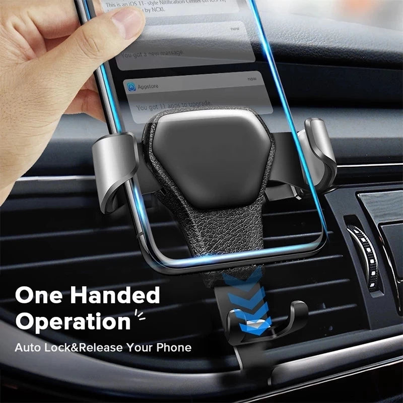 Universal Gravity Auto Phone Holder Car Air Vent Clip Mount Mobile Phone Holder CellPhone Stand Support For iPhone 14 For Xiaomi