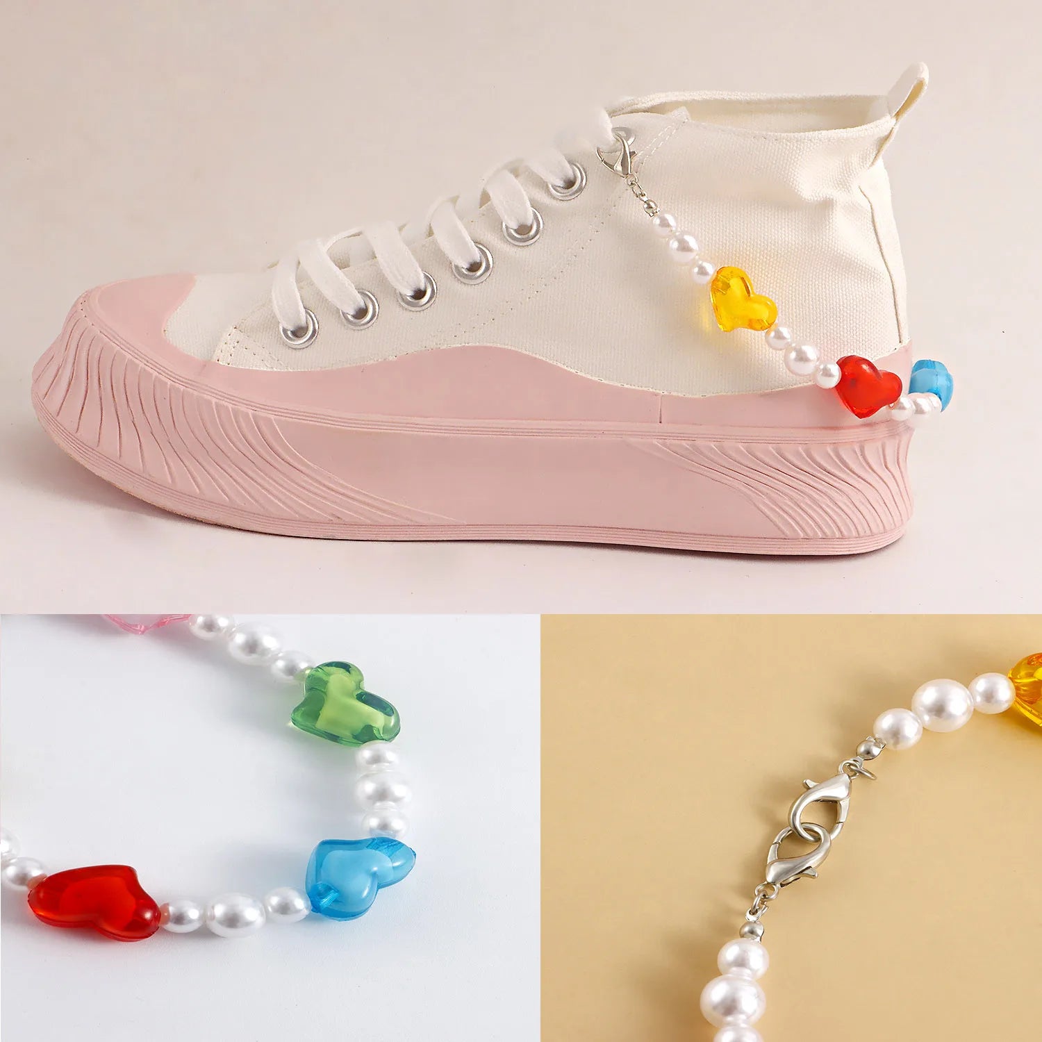 Shoelace Accessories Shoe Decoration Shoelace Buckle Shoes Charm Accessories Shoe Chain Shoe Charm Lace Lock DIY Sneaker Kits