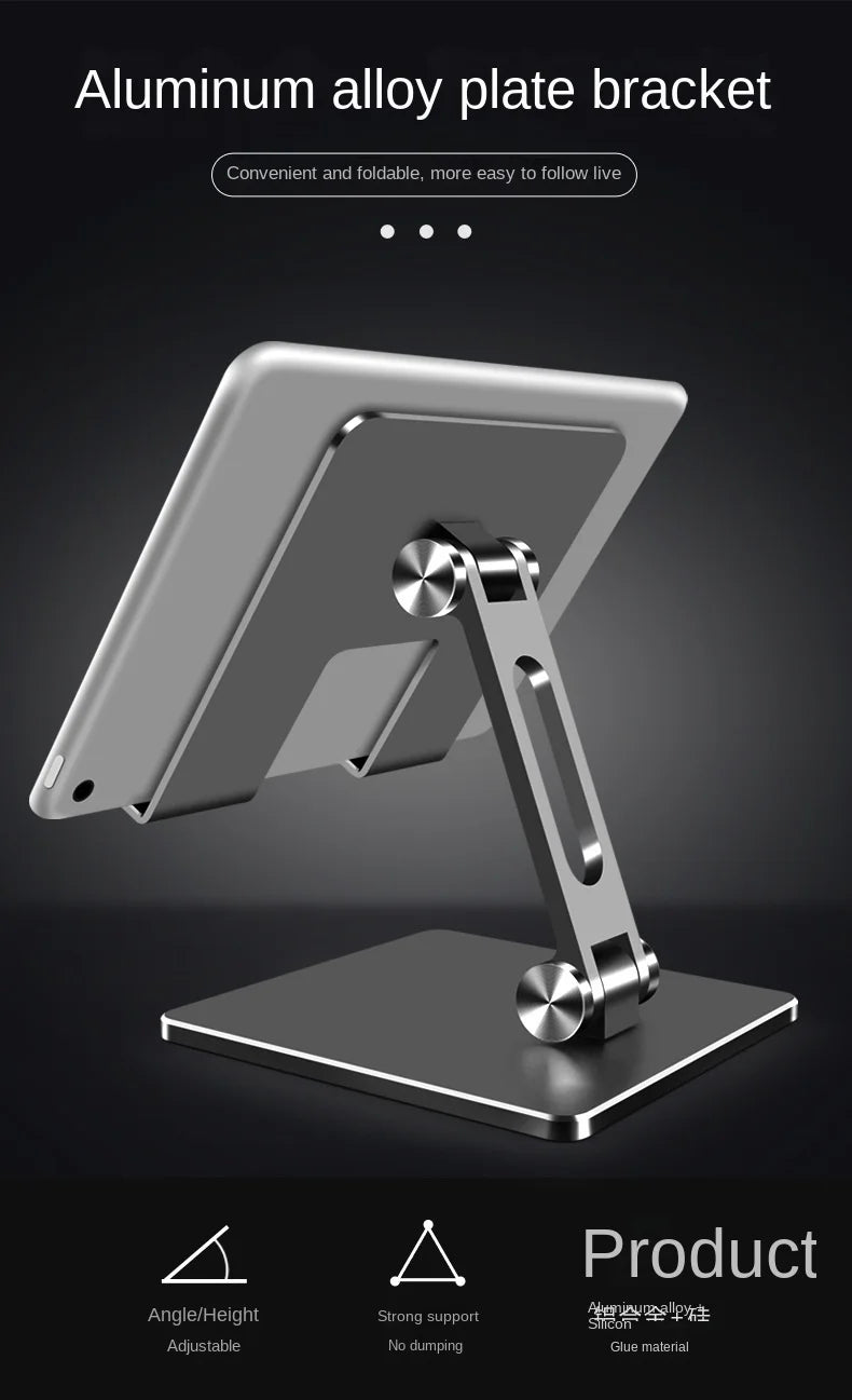 Tablet Stand for IPad Xiaomi Tablet Aluminum Desktop Holder Adjustable Computer Base