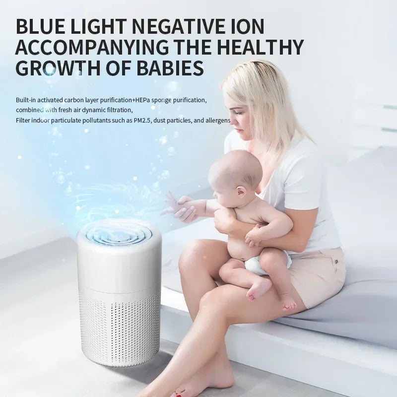 Xiaomi Youpin New Desktop Air Purifier Filter Negative Ion Purification Sterilization Deodorizing Portable Car Freshener Home