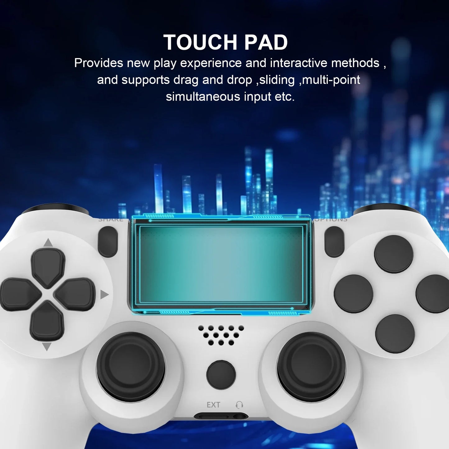 Wireless Game Controller Bluetooth No-Delay Gamepad For PS4 PS3 Console Six-Axis Dual Vibration PC Gaming Joystick With Touchpad