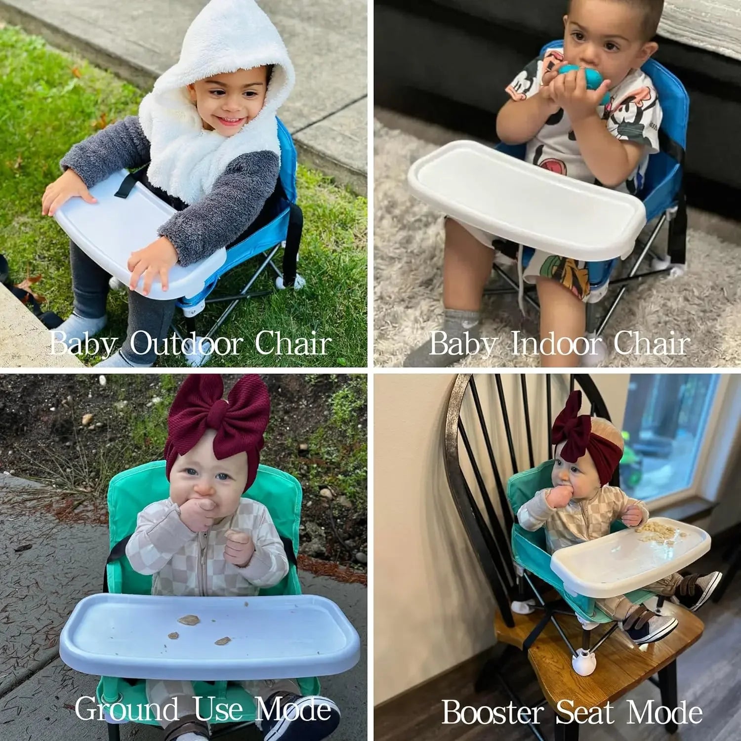 Baby Furniture Supplies Booster Seat Dining Chair Portable Travel Folding Kids With Feeding Outdoor Beach Seat Meal and Playtime