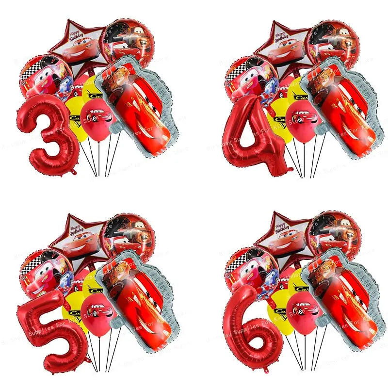 Disney Pixar Cars Birthday Party Decorations Child Lightning Mcqueen Theme Tableware Set Balloon Deco Happy Banner Supplies Boy