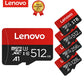 بطاقة ذاكرة فلاش TF Micro TF Mini SD أصلية من Lenovo بسعة 1 تيرابايت 256 جيجابايت 512 جيجابايت 128 جيجابايت 64 جيجابايت للهاتف/الكمبيوتر/الكاميرا شحن مباشر